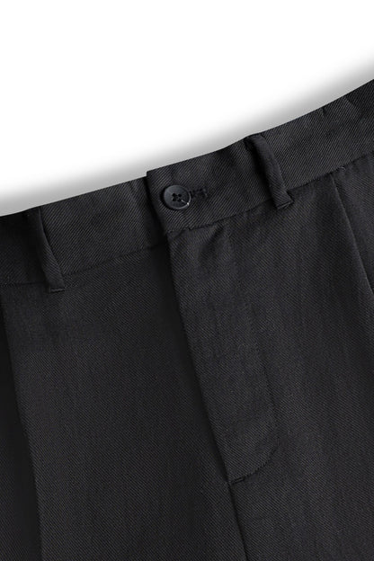 Helio Pleated Relaxed Trouser - Black