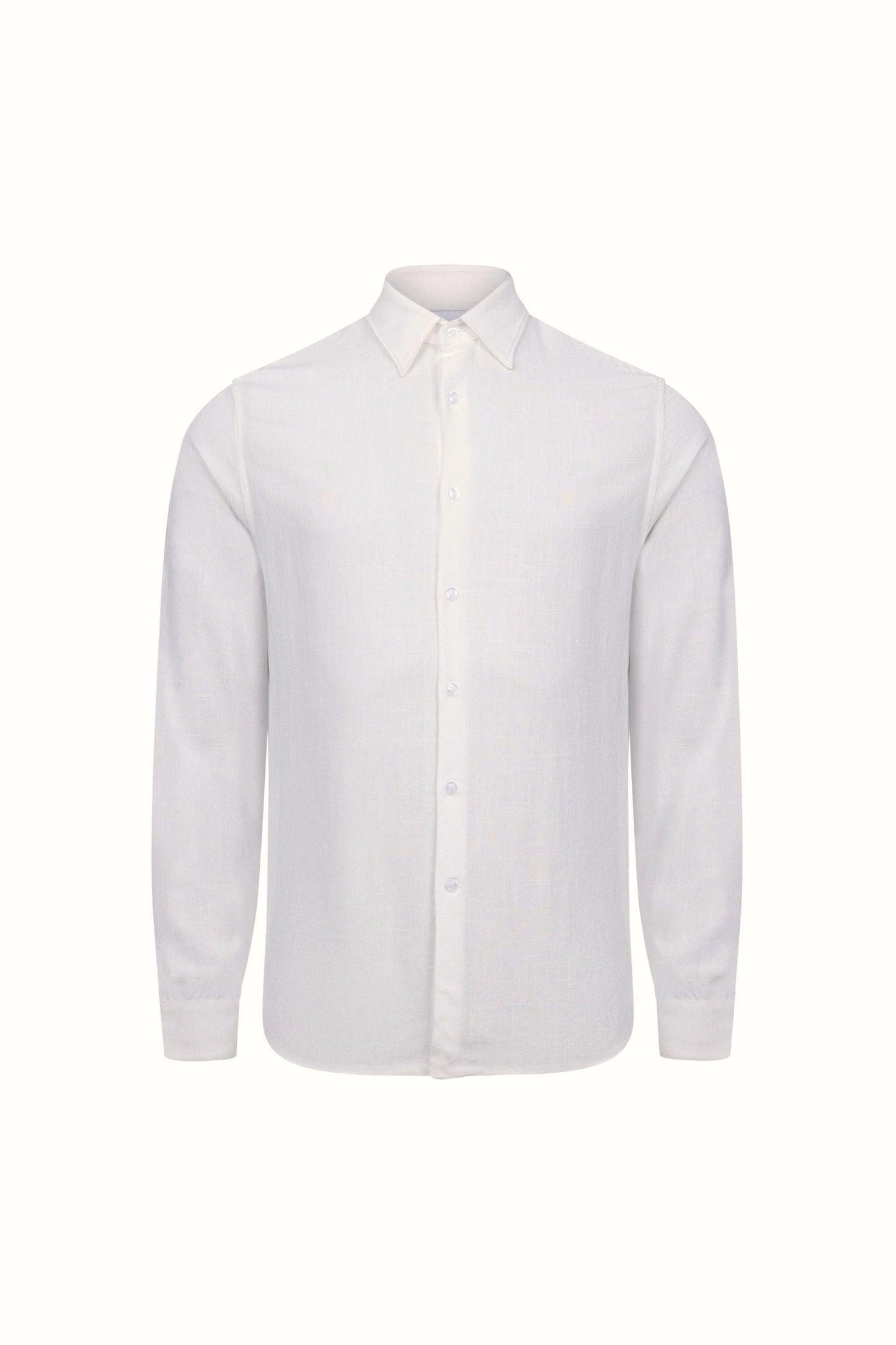 Cami Linen Classic Collar Shirt - Ecru