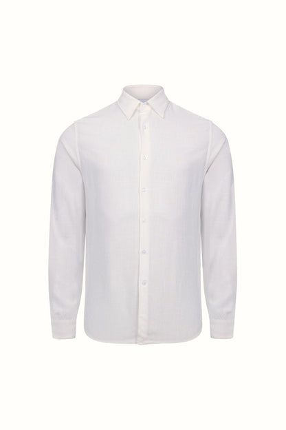 Cami Linen Classic Collar Shirt - Ecru