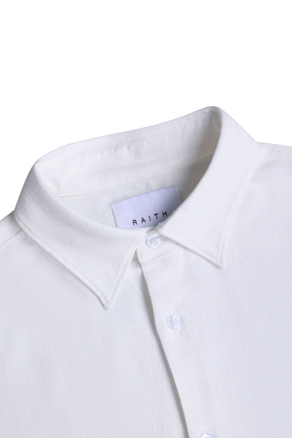 Cami Linen Classic Collar Shirt - Ecru