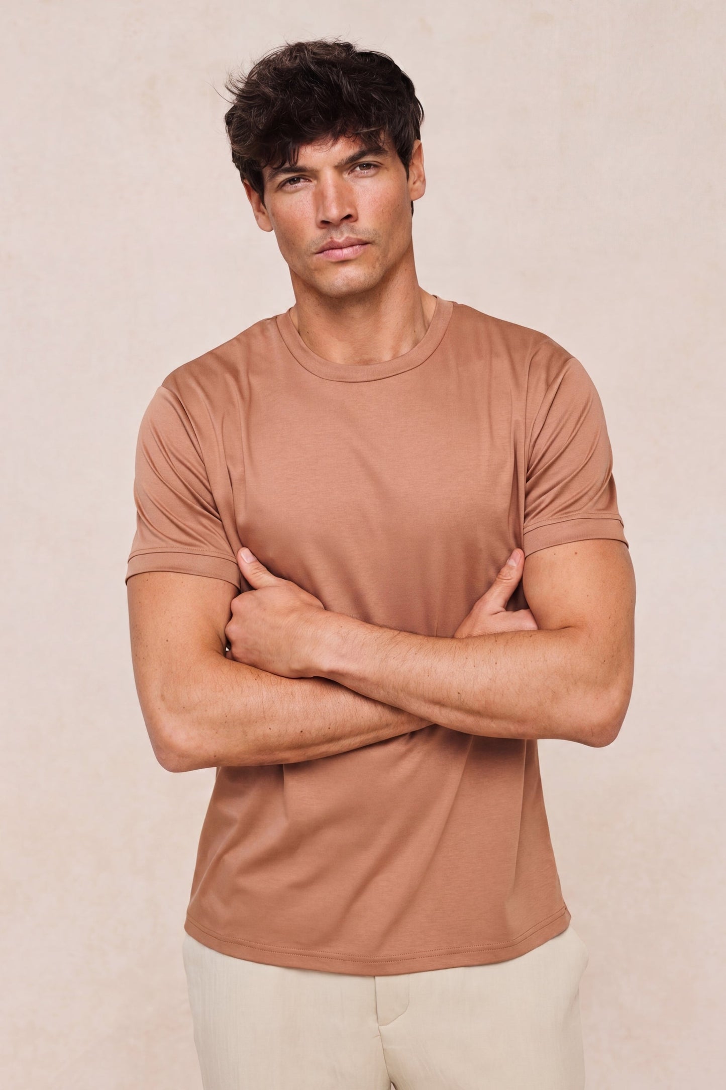 Luxe Mercerised T-Shirt - Rust Orange